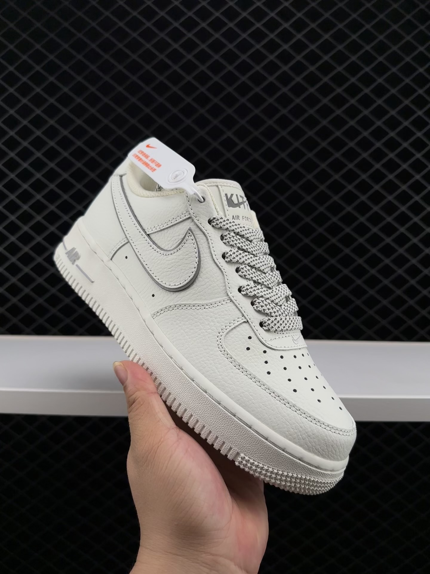 Nike Air Force 1, Nike, KD, Air Force 1 - Kith x Nike Air Force 1 07 Low “米白银”纽约限定满天星空军一号低帮休闲板鞋