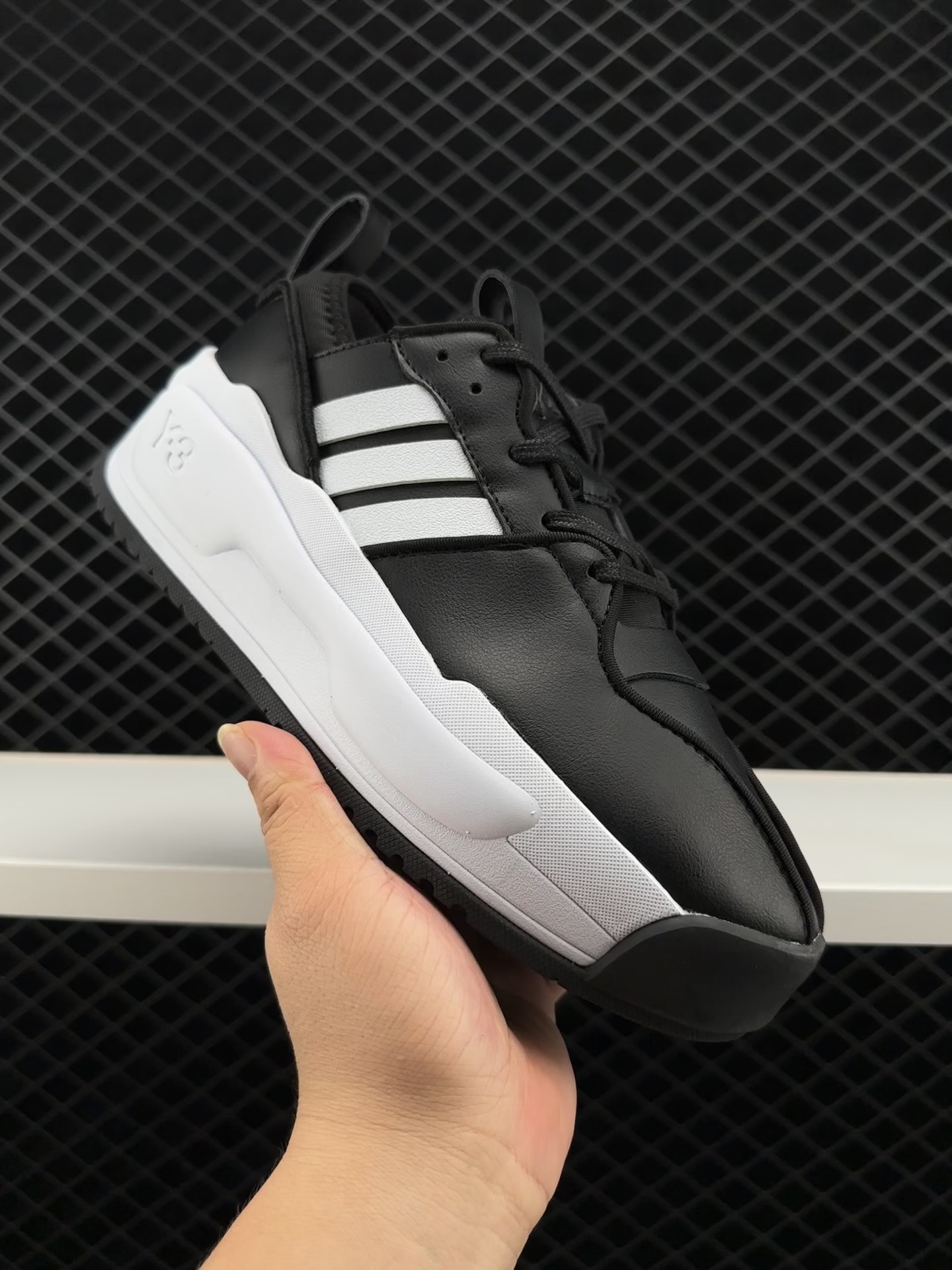 KD - Y-3 RIVALRY 秋冬新款潮流拼色厚底真皮系运动休闲鞋 货号: FZ6398