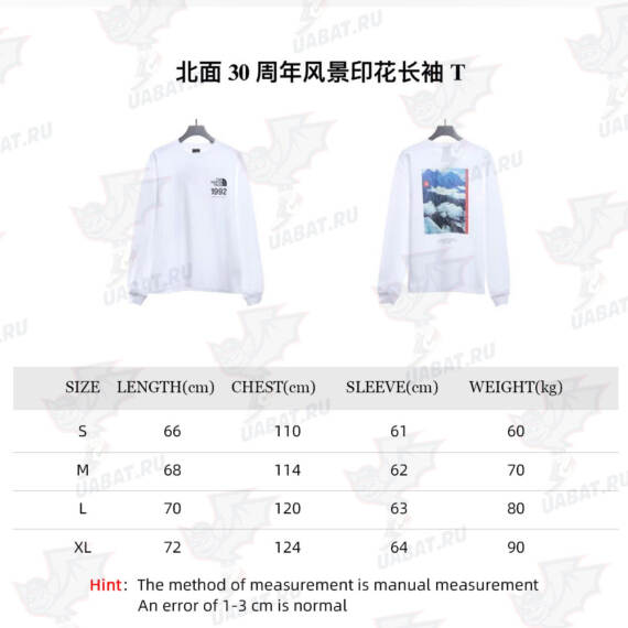 The North Face 30 周年风景印花长袖 T